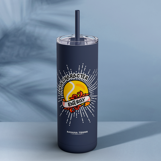 MAIN CHARACTER ENERGY · Skinny Matte Tumbler Indigo