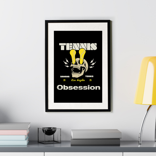TENNIS OBSESSION · Matte Poster · Black