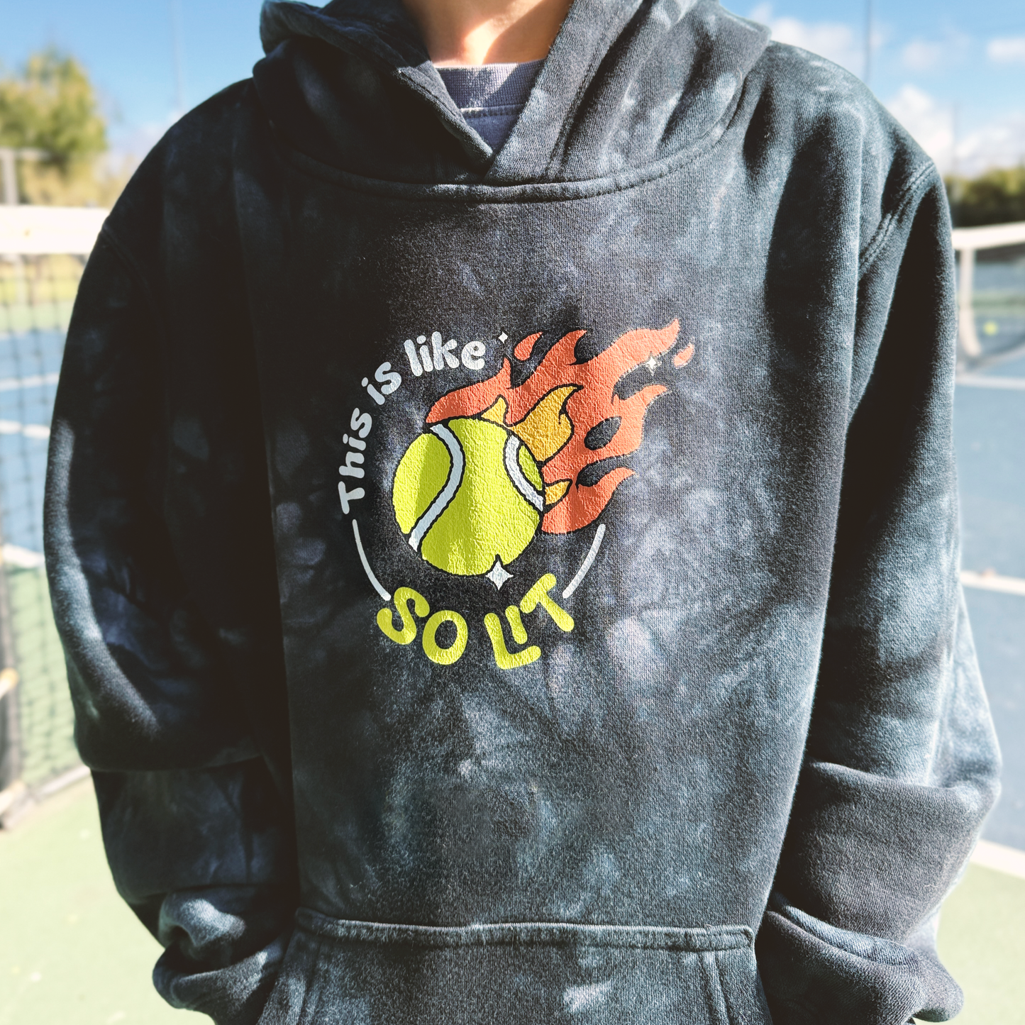 SO LIT · Tie Dye Hoodie