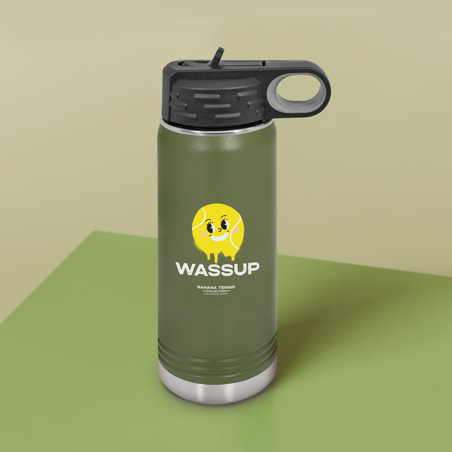 WASSUP · Stainless Steel Water Bottle · Olive Green
